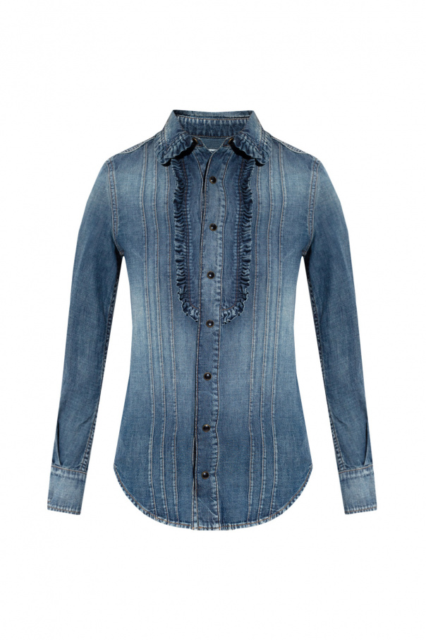Saint Laurent Красивая винтажная рубашка yves saint laurent