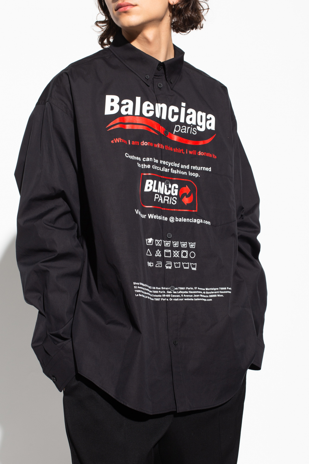 Balenciaga Shirt with logo | Men's Clothing | Vitkac