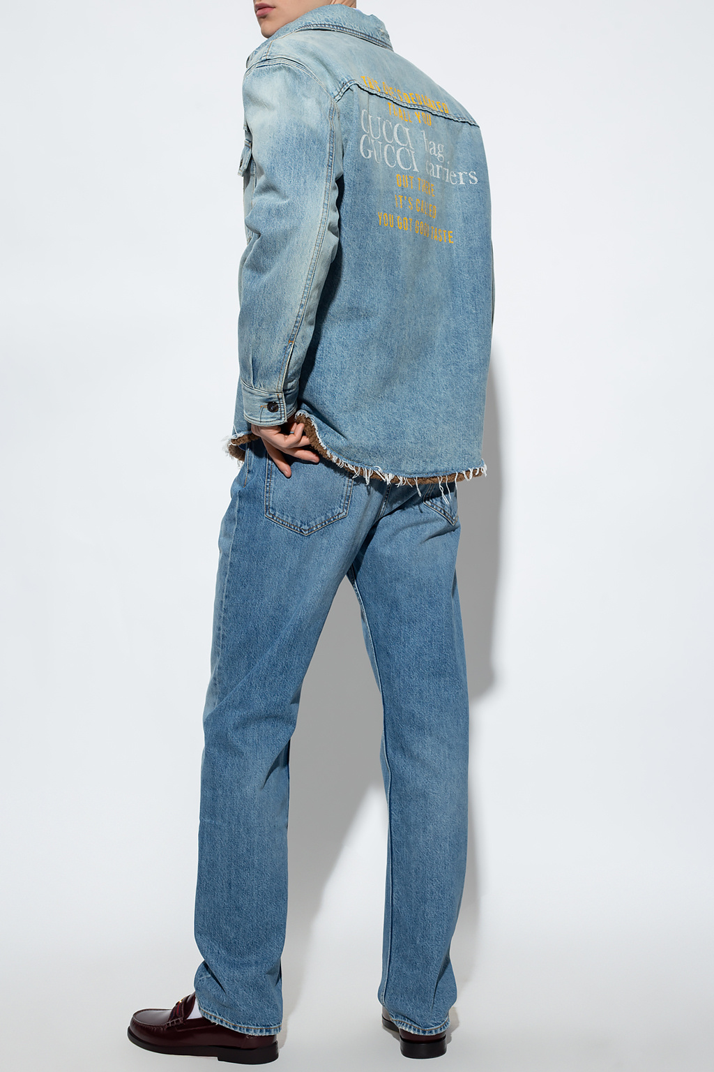 gucci boots Insulated denim jacket