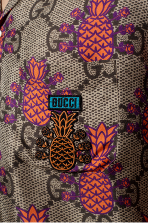 gucci detailed The ‘gucci detailed Pineapple’ collection short-sleeved shirt