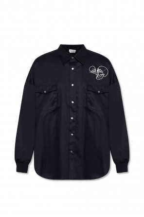 Alexander McQueen Long Sleeve Shirt in Black