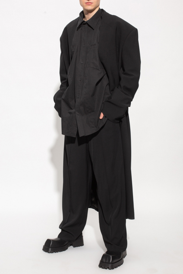 Balenciaga ‘Snap’ oversize preto shirt