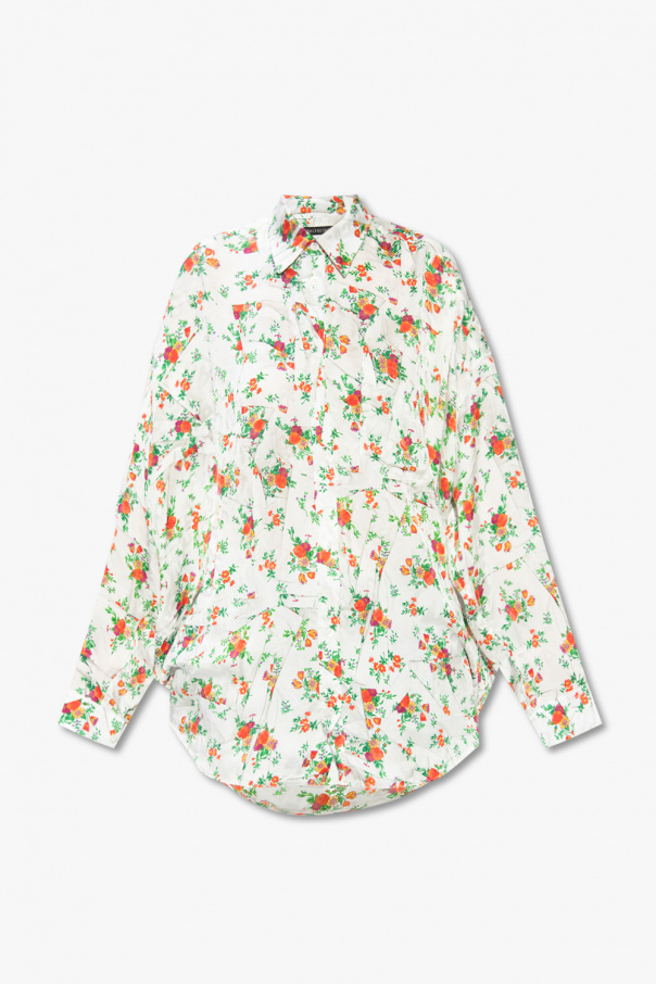 Balenciaga Silk shirt with a floral motif