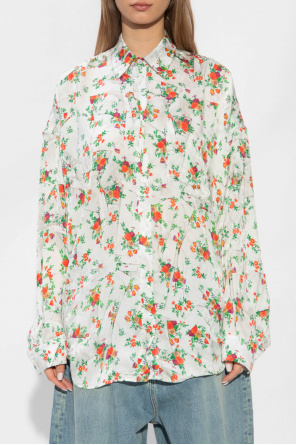 Balenciaga Silk shirt with a floral motif