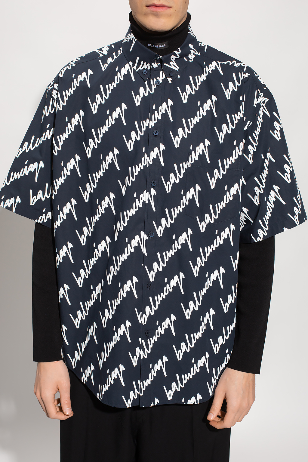 Balenciaga ‘Scribble’ shirt with Gelb sleeves