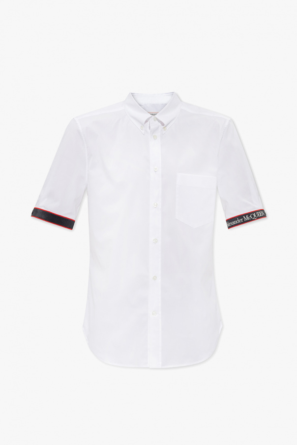Alexander McQueen Short-sleeved cotton shirt
