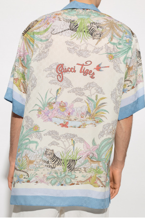 gucci tweed Patterned shirt from the ‘gucci tweed Tiger’ collection