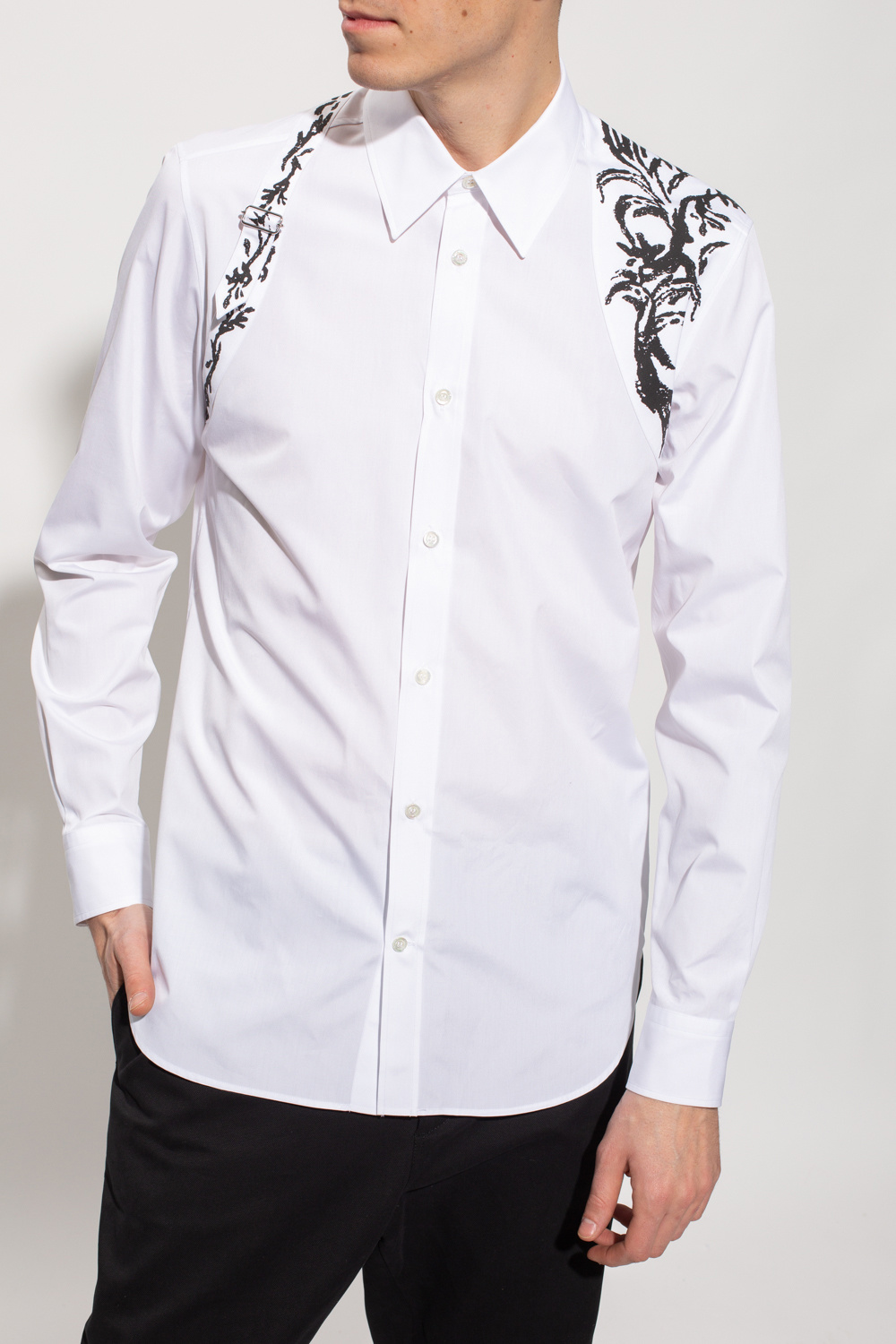Alexander McQueen Harness-printed shirt