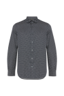 Emporio Armani NAVY BLUE Cotton shirt with monogram