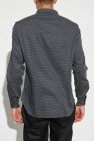 Emporio Armani NAVY BLUE Cotton shirt with monogram