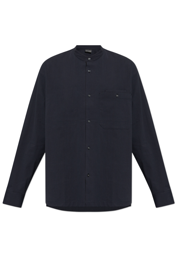 Emporio Armani Shirt with stand-up collar