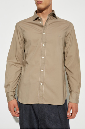 Emporio Armani Cotton shirt with embroidered logo