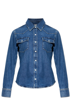 Jeansowa koszula z kieszeniami
