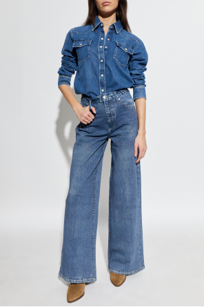 Jeansowa koszula z kieszeniami od FRAME