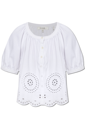 Top with openwork trim