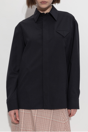 Bottega Veneta Wollhemd mit Tasche