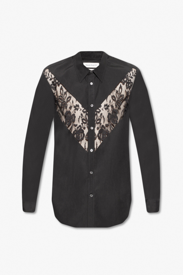 Alexander McQueen Shirt with lace insert