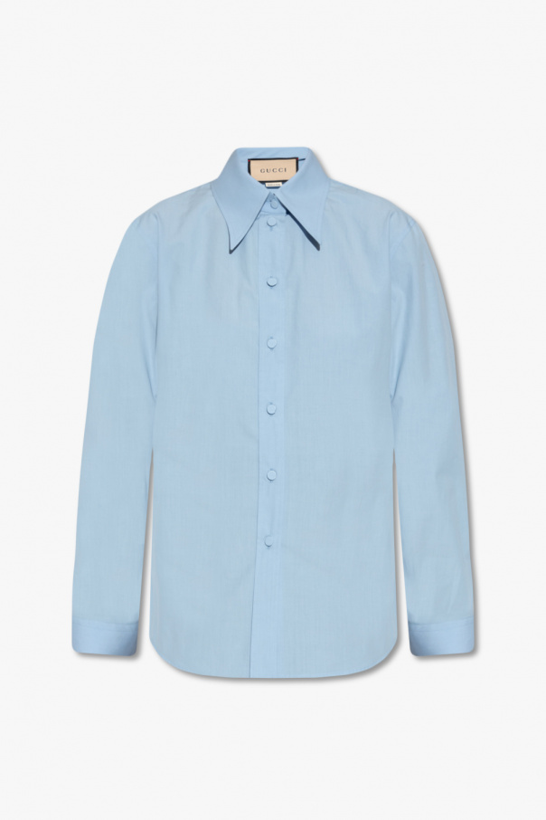 gucci crystal-embellished Cotton shirt with monogram