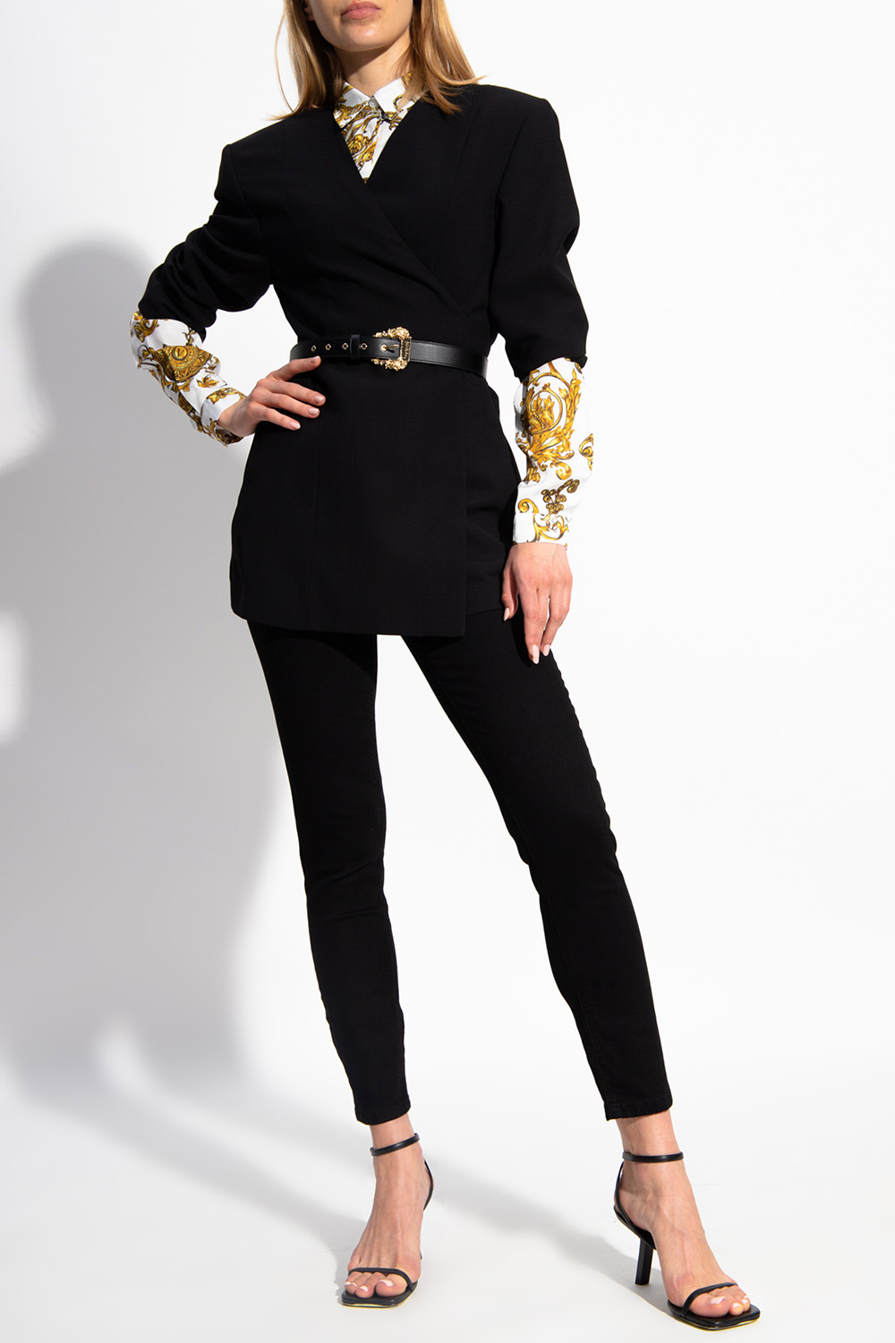 Versace Jeans Couture Baroque - IetpShops, Tommy Hilfiger asymmetric biker  jacket - Women's Clothing