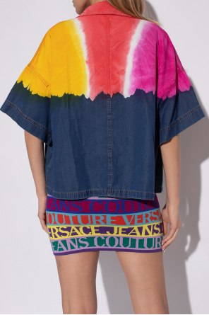 Markus Lupfer Alex sequin-embellished logo T-shirt Tie-dye shirt