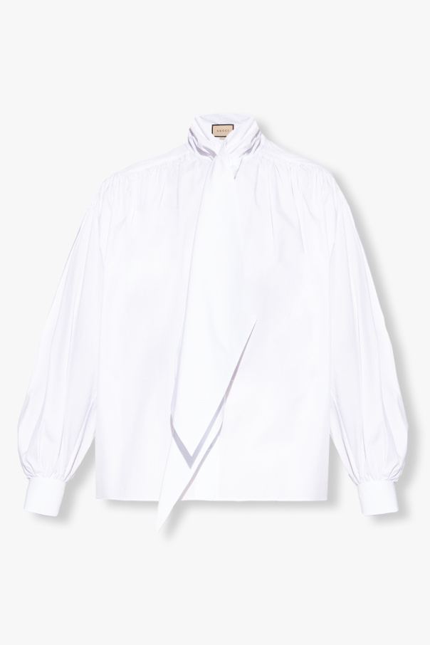 Gucci Cotton shirt with tie neck