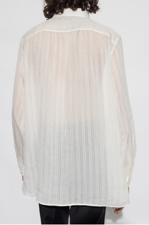 Saint Laurent Yves Saint Laurent Pre-Owned 1990-2000s sheer logo short-sleeved dress