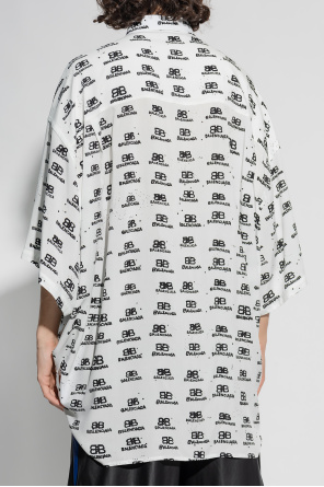 Balenciaga Thom Browne logo-patch knitted pool shirt