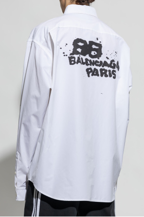 Balenciaga melange-effect short-sleeved polo shirt