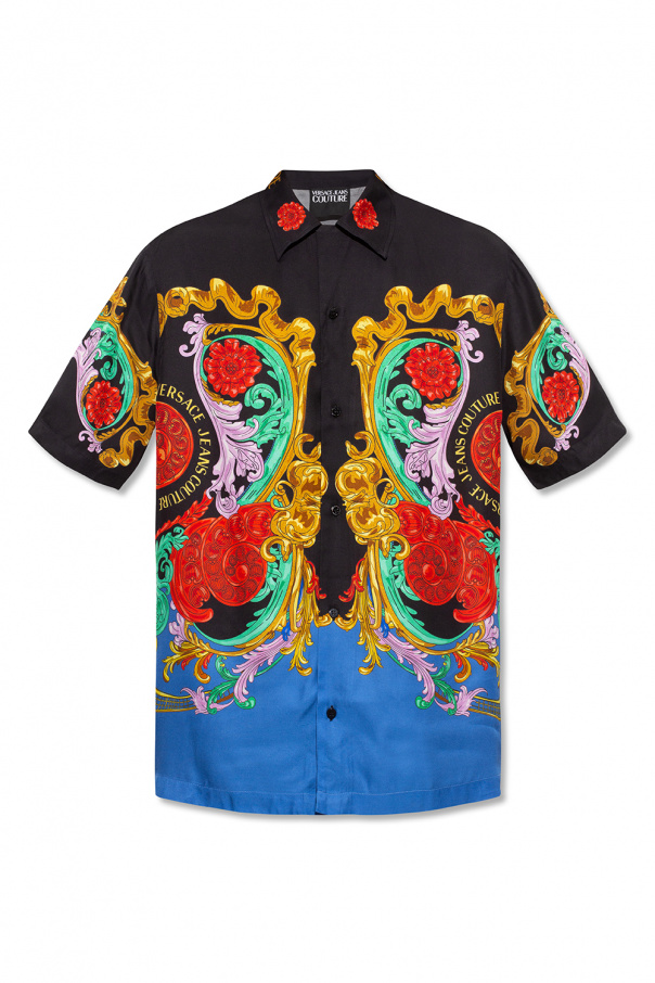 logo print active T-shirt Shirt with ‘Sun Flower Garland’ pattern