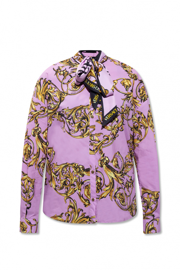 Field organic lambswool turtleneck sweater Barocco-printed shirt