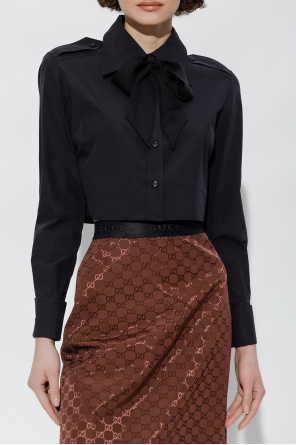 Gucci houndstooth Cropped shirt