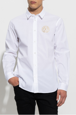 Versace Jeans Couture PAUL SMITH knit-panelled poplin shirt