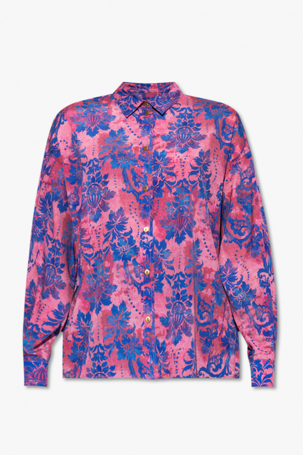 applique logo detail sweatshirt Floral FLEECE shirt