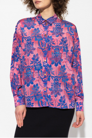 ZIMMERMANN puff-sleeves cropped jacket Floral shirt