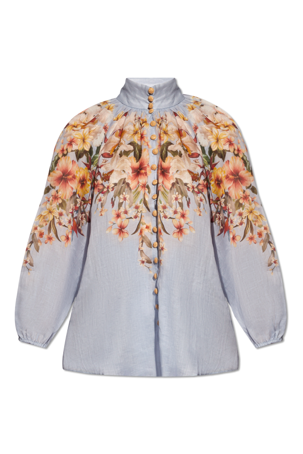 Shirt with floral motif od Zimmermann