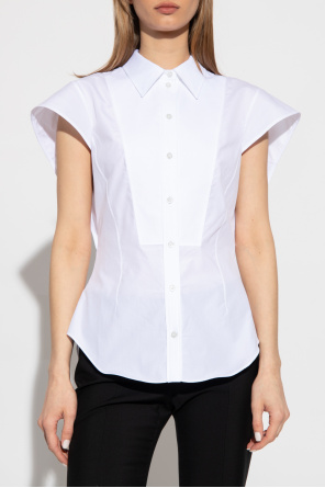 Alexander McQueen Short-sleeved cotton shirt