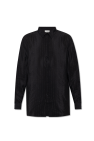 Saint Laurent BLACK Silk shirt with lurex threads