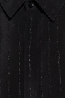 Saint Laurent BLACK Silk shirt with lurex threads