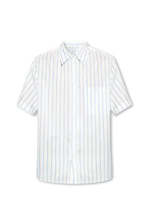 bottega veneta striped collar polo shirt item