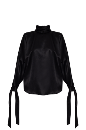 saint laurent duffle medium model shoulder bag in black leather