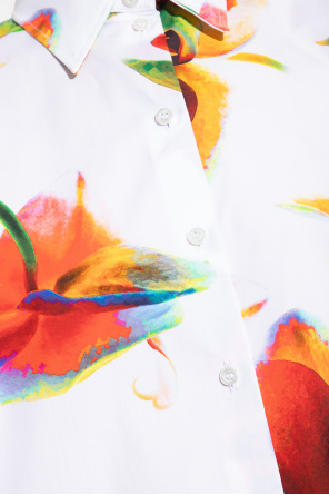 Alexander McQueen Krótka koszula z motywem kwiatowym