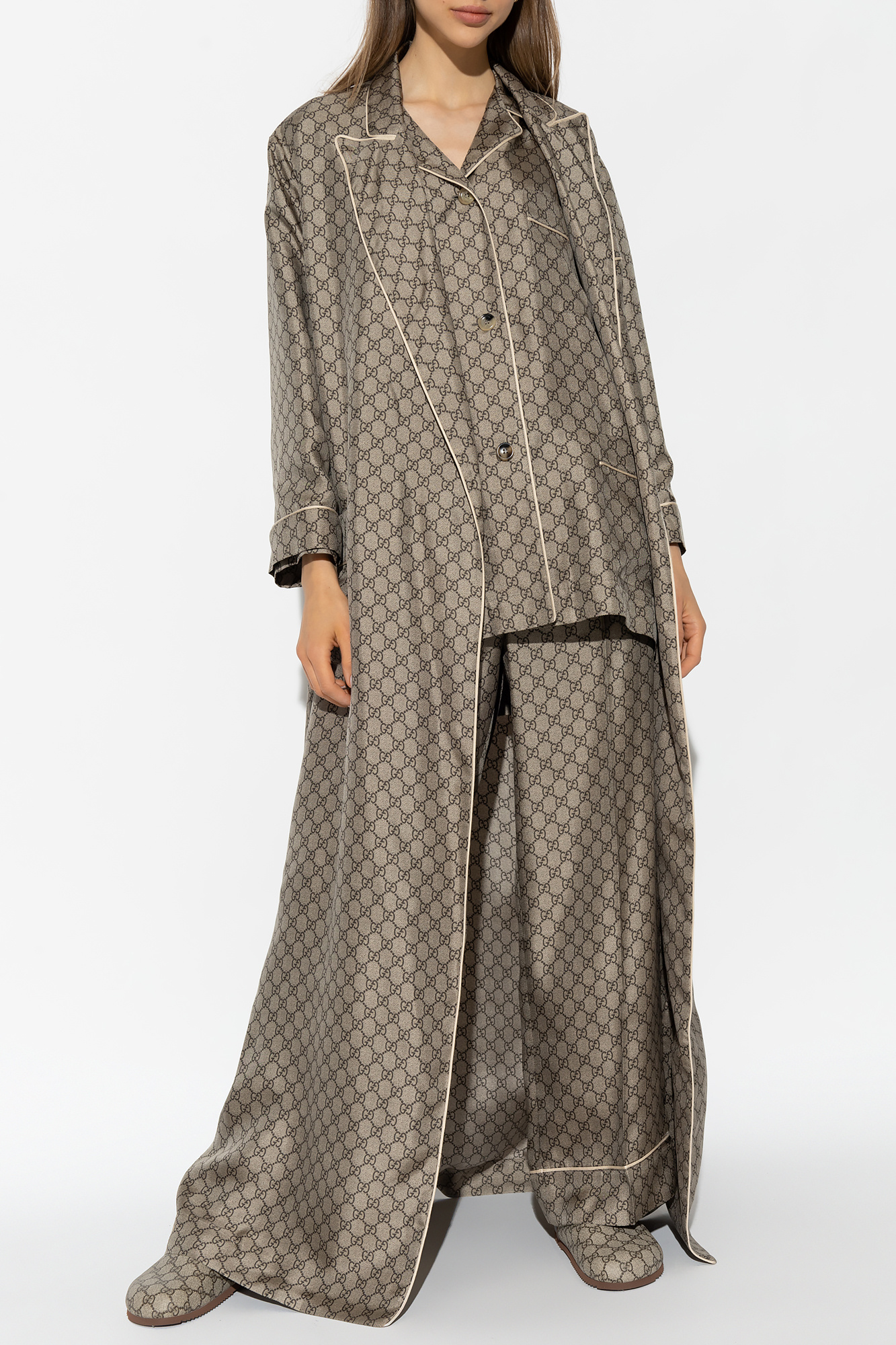 Gucci Silk gown with monogram, Women's Clothing