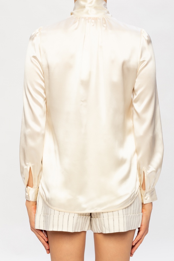 Cream Tie neck blouse Tory Burch - Vitkac France