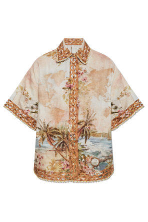 Linen shirt with print