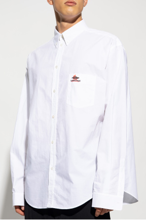Balenciaga cashmere shirt with logo