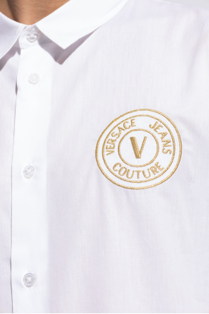 Versace Jeans Couture Bawełniana koszula z logo