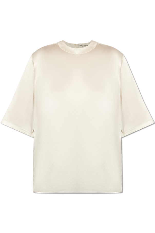 Saint Laurent Jedwabny t-shirt