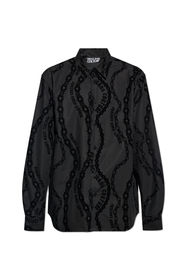 Versace Jeans Couture Shirt with pattern and velvet finish