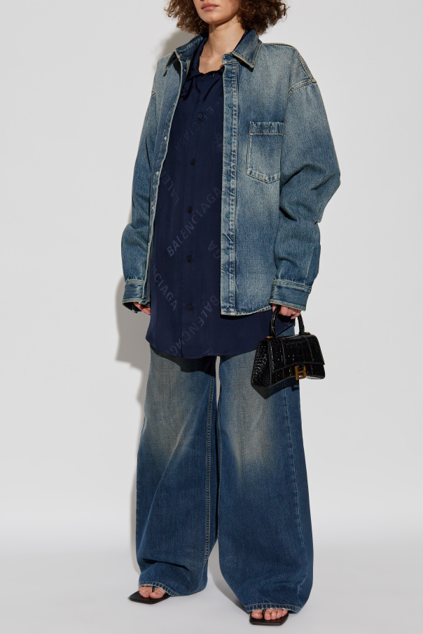 Balenciaga Jeanshemd mit vintage-Effekt