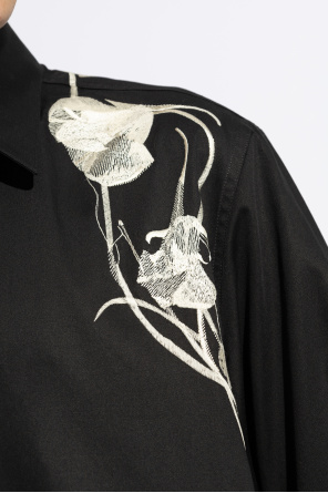 Alexander McQueen Bawełniana koszula z dekoracyjnym wzorem